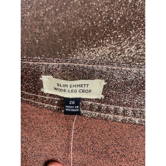 NWT MADEWELL JEANS PANTS 26 ROSEGOLD HOLIDAYS FESTIVE PREPPY CHRISTMAS - Picture 6 of 14